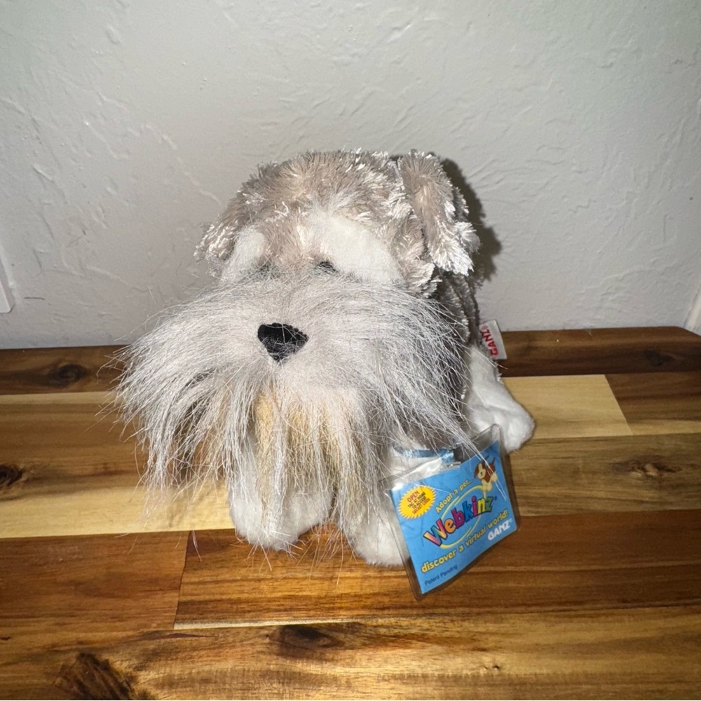 Webkinz Ganz Schnauzer (HM159) Stuffed Animal With New Unused Sealed Code!